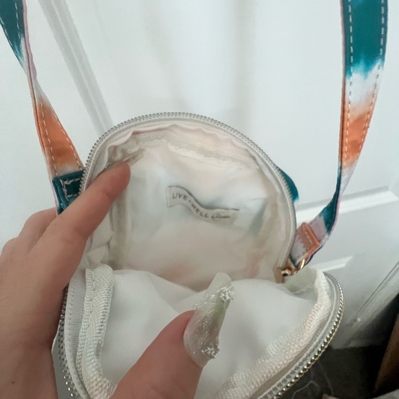 5/$25 Cato Pink, Orange, and Green Mini Crossbody Bag - Picture 2 of 7